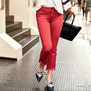 Adorable Chic Ruby Red Cabi 5692  High-Low Crop Jeans stretch denim Pants